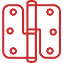 Ilustração de uma dobradiça