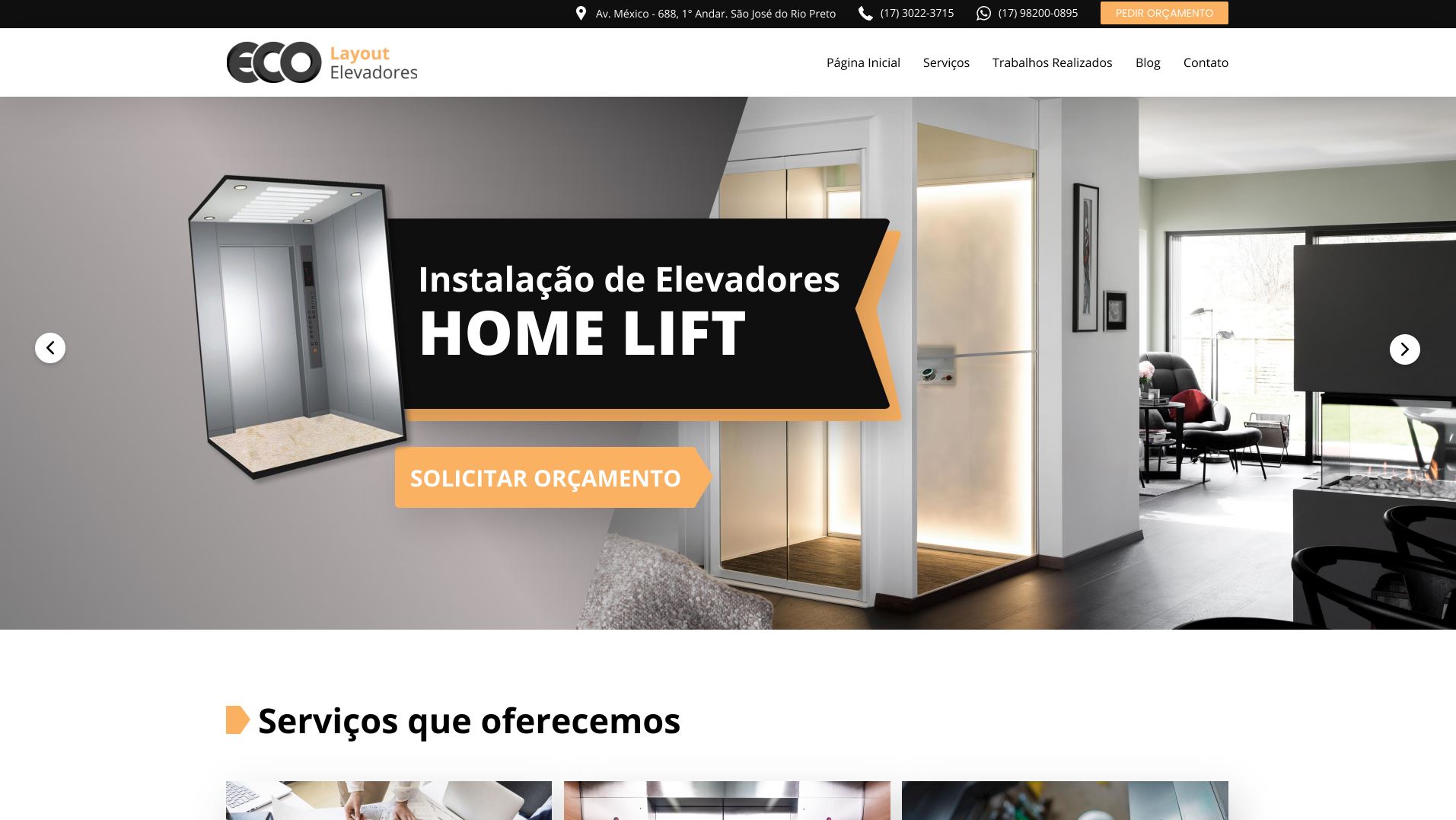 Tema Fábrica - Elevadores 1 Eco Webdesign