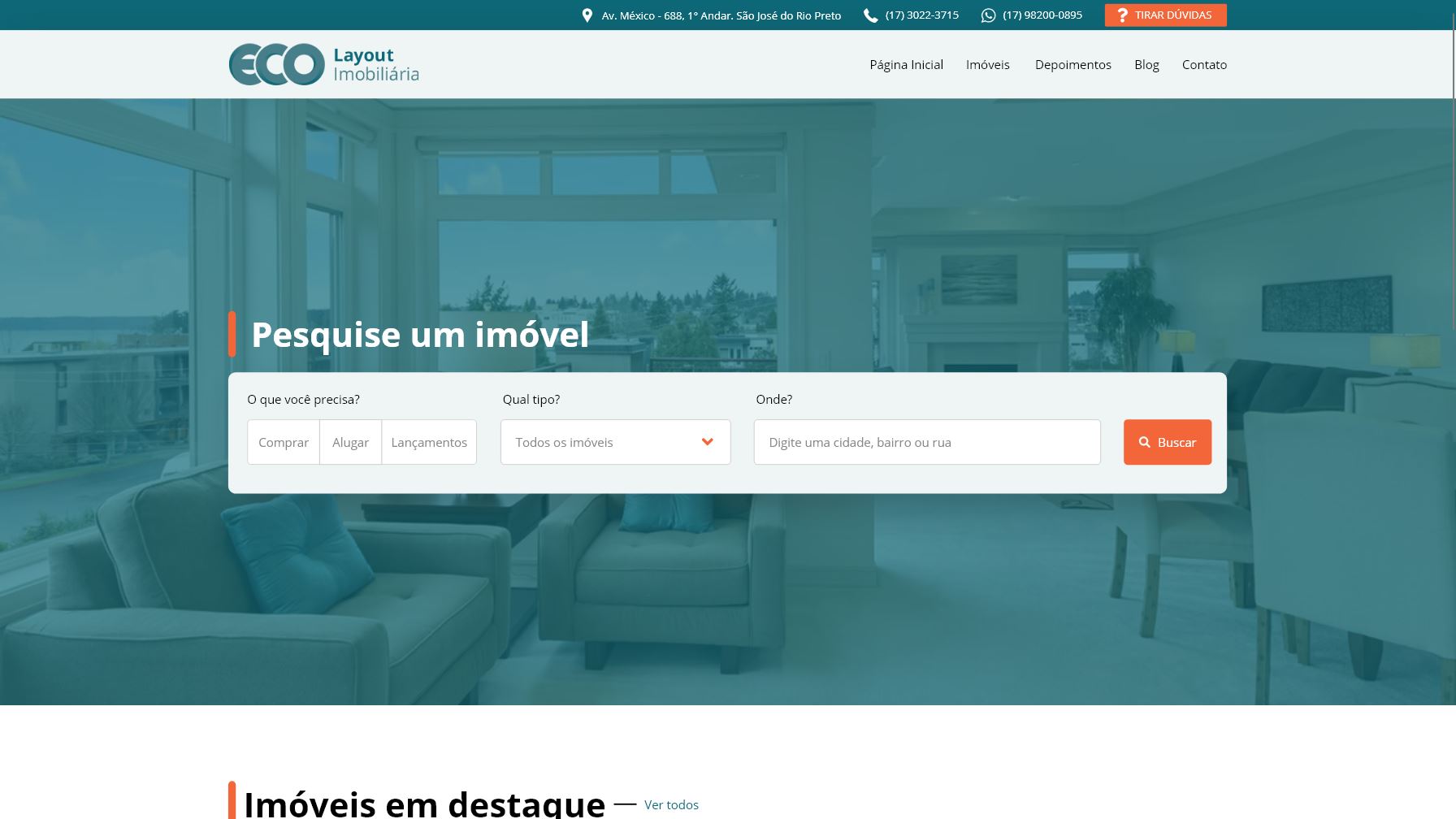 Tema Imobiliária 1 Eco Webdesign