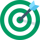 Icone de um alvo com uma flecha