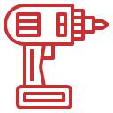 Ilustração de uma furadeira elétrica