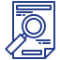Ícone de um documento e uma lupa