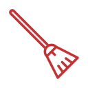 Ilustração de uma vassoura